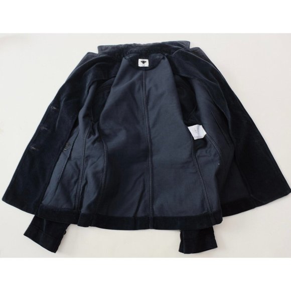 Christian Dior 38 US 6 bar jacket suit pants 2021 navy corduroy blazer - Picture 2 of 16